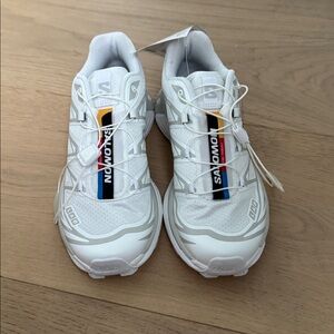 Salomon White and Gray Athletic Shoes